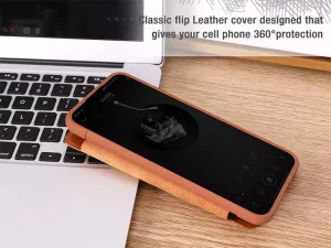 کیف محافظ سامسونگ اس 23 اف ای نیلکین Nillkin Samsung Galaxy S23 FE Qin Pro leather case