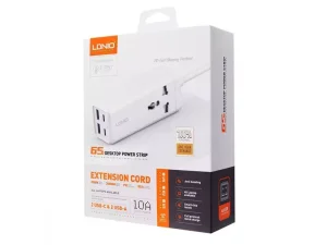 چند راهی برق یک سوکت و چهار پورت با توان 65 وات الدنیو LDNIO SC1418 Mini Smart Power Socket Plug Desktop