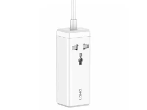 چند راهی برق یک سوکت و چهار پورت با توان 65 وات الدنیو LDNIO SC1418 Mini Smart Power Socket Plug Desktop