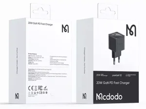 شارژر دیواری تایپ سی 20 وات مک دودو مدل Mcdodo CH-377 Mini Dichromatic Adapter GAN USB-C PD Wall Charger