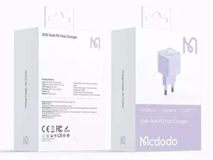 شارژر دیواری تایپ سی 20 وات مک دودو مدل Mcdodo CH-377 Mini Dichromatic Adapter GAN USB-C PD Wall Charger