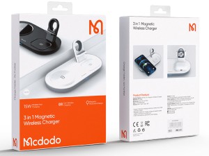 شارژر وایرلس مک‌دودو MCDODO Magnetic 3 in 1 Charging Wireless Charger Dock CH-7061