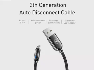 کابل شارژ سریع میکرویواس‌بی 1.5 متری مک‌دودو Mcdodo Cabel micro USB auto disconnect 3A CA-6201