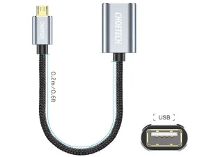 کابل تبدیل او‌تی‌جی میکرو یو‌اس‌بی به یو‌اس‌بی چویتک CHOETECH OTG Micro USB To USB 2.0 Cable AB0013