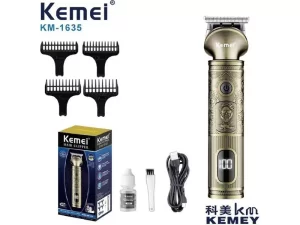 ماشین اصلاح موی سر و بدن چندکاره برنزی شارژی کمی KEMEI Hair clipper KM-1635 rechargeable