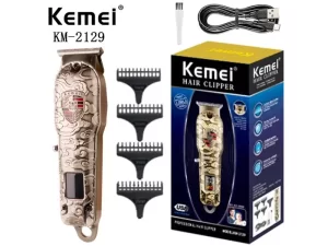 دستگاه اصلاح موی سر و بدن شارژی کمی Kemei Electric Hair Clipper With LCD Hair Remover KM-1852