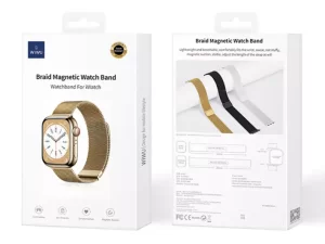 بند مگنتی فلزی اپل واچ 42، 44، 45 و 49 میلی‌متری ویوو WIWU 42/44/45/49mm Braid magnetic watch band Wi-WB005