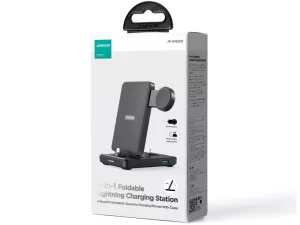 داک شارژ تاشو لایتنینگ 4 کاره 15 وات جویروم JOYROOM JR-WQS02 4-in-1 Foldable Charging Station 15W (Lightning Version)