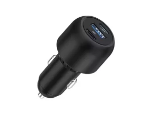 شارژر فندکی 130 وات همراه با کابل دو سر تایپ سی 90 سانتی متری پاورولوژی Powerology Ultra Quick Car Charger PCCSR007-C