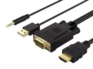 مبدل اچ دی ام آی به وی جی ای و صدا و یو اس بی اوریکو ORICO VGA/HDMI Adapter Cable 1M (XD-VATH)