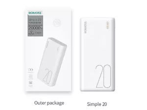 پاور بانک روموس Romoss Simple 20 PSL20 Power Bank 20000mAh