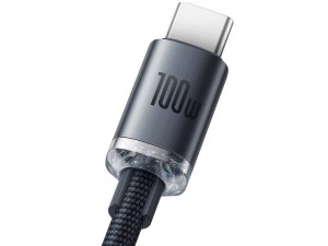 کابل سوپر فست شارژ یواس‌بی به تایپ‌سی 100 وات 2 متری بیسوس Baseus Fast charging USB to Type C cable 100W CAJY000501‍