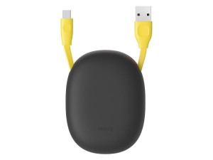 کابل شارژ و انتقال داده تایپ سی 2 آمپر یک متری بیسوس Baseus Little Reunion One-Way Stretchable Type-C Cable