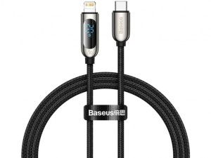 کابل شارژ لایتنینگ به تایپ سی 20 وات بیسوس Baseus Display Fast Charging Data Cable 1m CATLSK-01