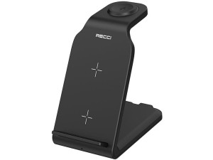 شارژر بی سیم رومیزی مغناطیسی 15 وات رسی Recci RCW-16 4 in 1 magnetic wireless charging