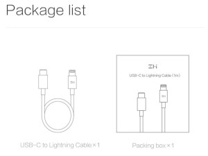 کابل شارژ تایپ سی به لایتنینگ اورجینال شیائومی Xiaomi ZMI Fast Charge Type-C to Lightning AL870C