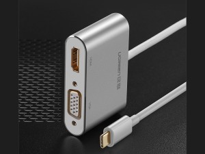 تبدیل تایپ سی به اچ دی ام آی و وی جی آی یوگرین Ugreen MM123 50251 USB-C to HDMI and VGA Converter