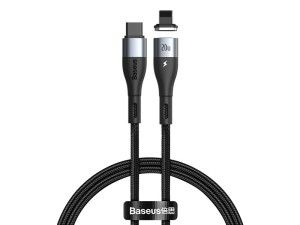 کابل آهنربایی تایپ سی به لایتنینگ سریع بیسوس Baseus Zinc Magnetic Type-C to iP PD 20W Cable 2m