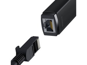 کابل تبدیل یو اس بی به پورت شبکه RJ45 LAN بیسوس Baseus Lite Series External Network Adapter RJ45 to USB WKQX000101 1000Mbps