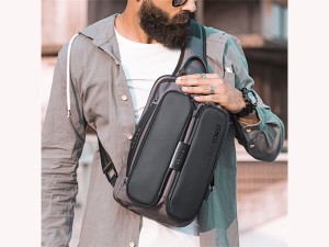 کوله پشتی تک بند یو اس بی دار بنج BANGE BG-7079 Multi-function Men&#39;s Crossbody Bag Backpack