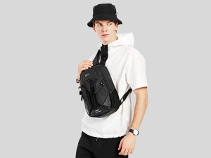 کوله کراس بادی تک بند ضد آب یو اس بی دار بنج Bange BG-77120 Men Waterproof Crossbody Chest Bag with USB