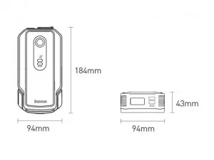 پاوربانک و جامپ استارتر قابل حمل خودرو بیسوس Baseus Super Energy Max Car Jump Starter 20000 CGNL020001