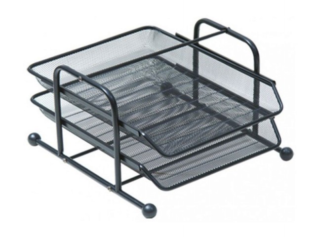 کازیه دوطبقه توری فلزی رنگ مشکی