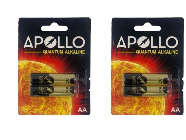 باتری قلمی آپولو مدل الکالاین بسته چهار عددی