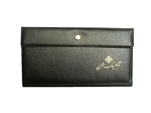 آلبوم چک  طرح چرم 12 خانه دکمه دار