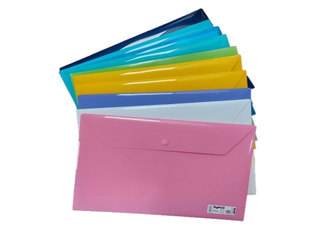 پوشه دکمه دار A4 پاپکو  بسته 10 عددی