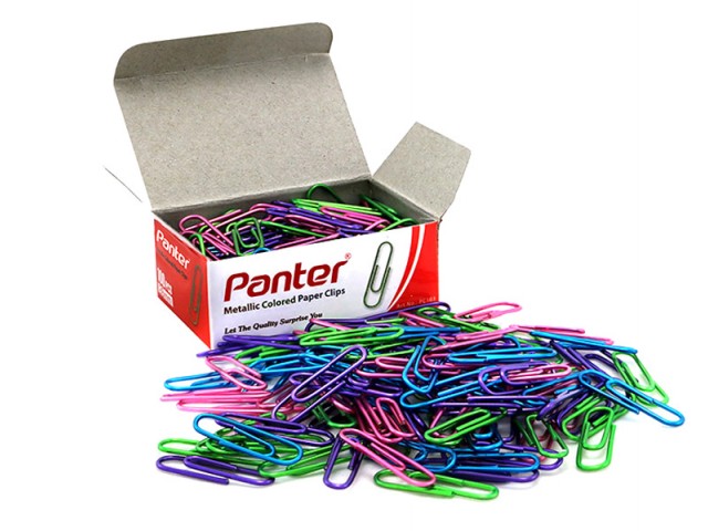 گیره کاغذ رنگی متالیک  28 میلیمتری پنتر