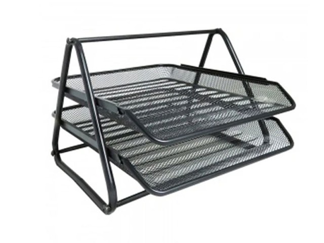 کازیه دوطبقه توری فلزی رنگ مشکی