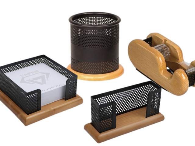 ست لوازم اداری رومیزی وافر کد 004 مجموعه 4 عددی