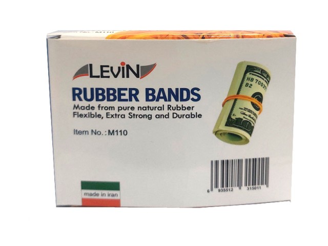 کش پول زرد 60 میلیمتری بسته 100 گرمی levin