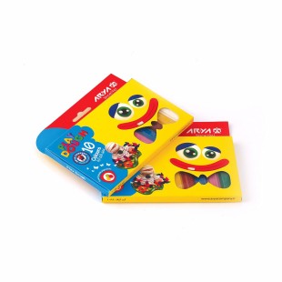 خمیر بازی 10 رنگ مقوایی آریا