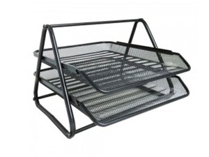 کازیه دوطبقه توری فلزی رنگ مشکی