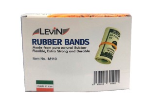 کش پول زرد 60 میلیمتری بسته 100 گرمی levin