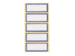 برچسب دور آبی سایز 3×6 سانتیمتر