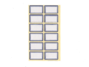 برچسب دور آبی سایز 2×3 سانتیمتر