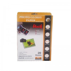 کاغذ فتوگلاسه A4 UNIK 180gsm بسته 20 عددی