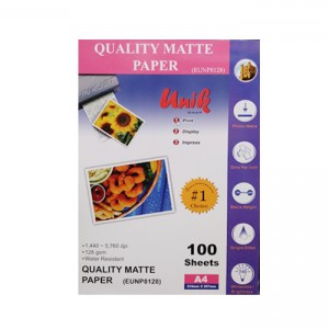 کاغذ کوتد A4 128 gsm unik
