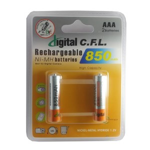 باطری شارژی نیم قلمی CFL-850mah