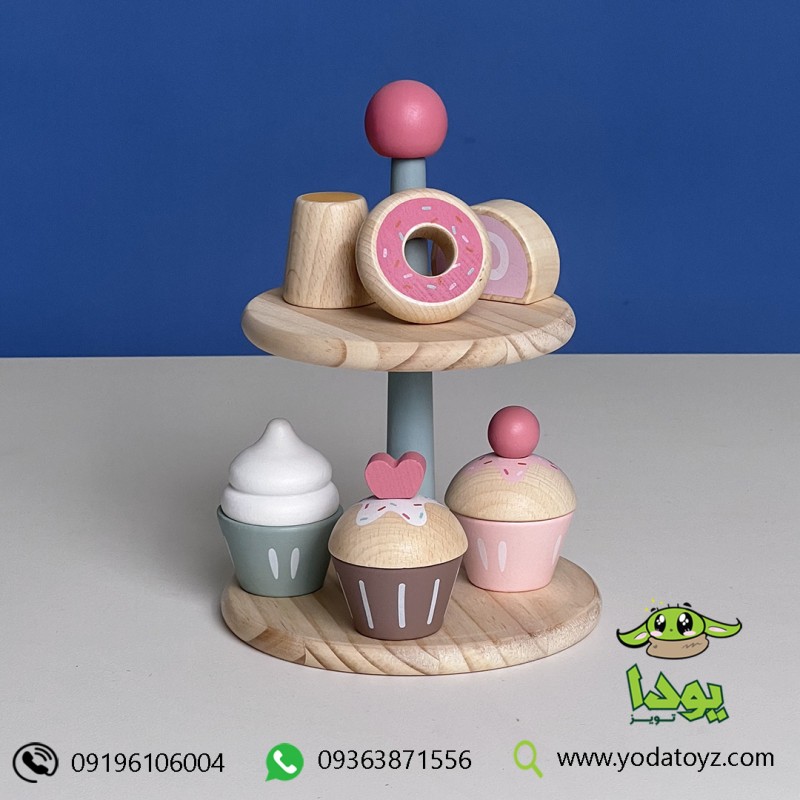 ست کاپ کیک با استند چوبی وارداتی پیکاردو picardo