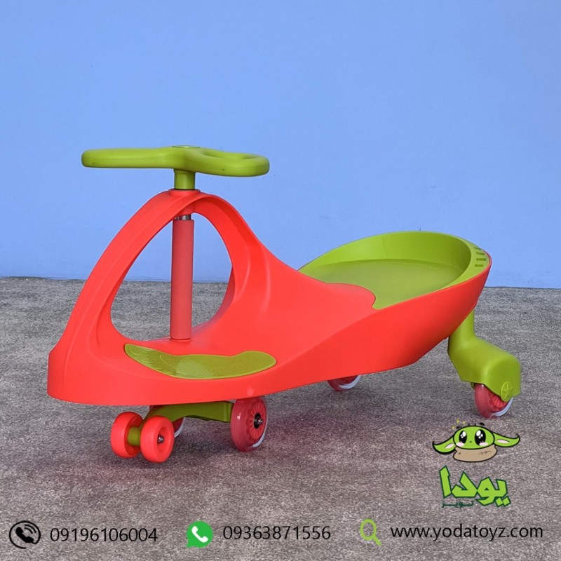 لوپ کار چرخ ژله ای چراغدار صورتی سبز LOOPCAR