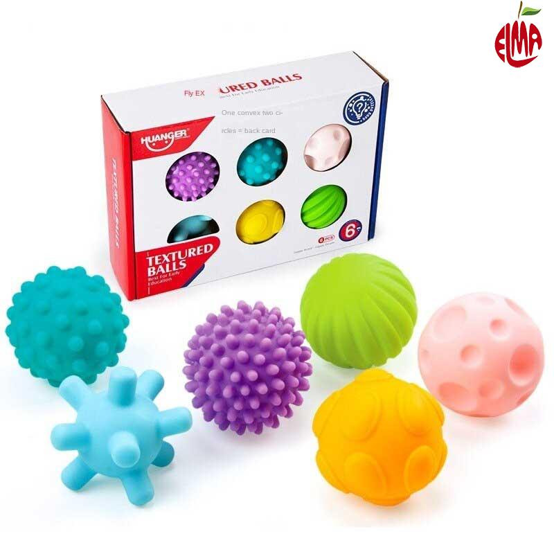 اسباب بازی توپ 6 تکه لمسی کد HE0207