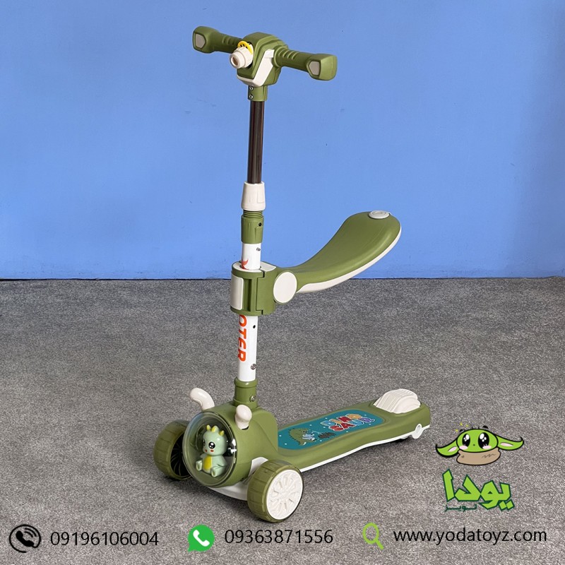 اسکوتر صندلی دار کودک رنگ سبز