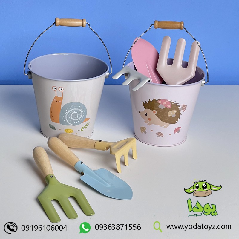 سطل شن بازی فلزی با ابزار پیکاردو picardo