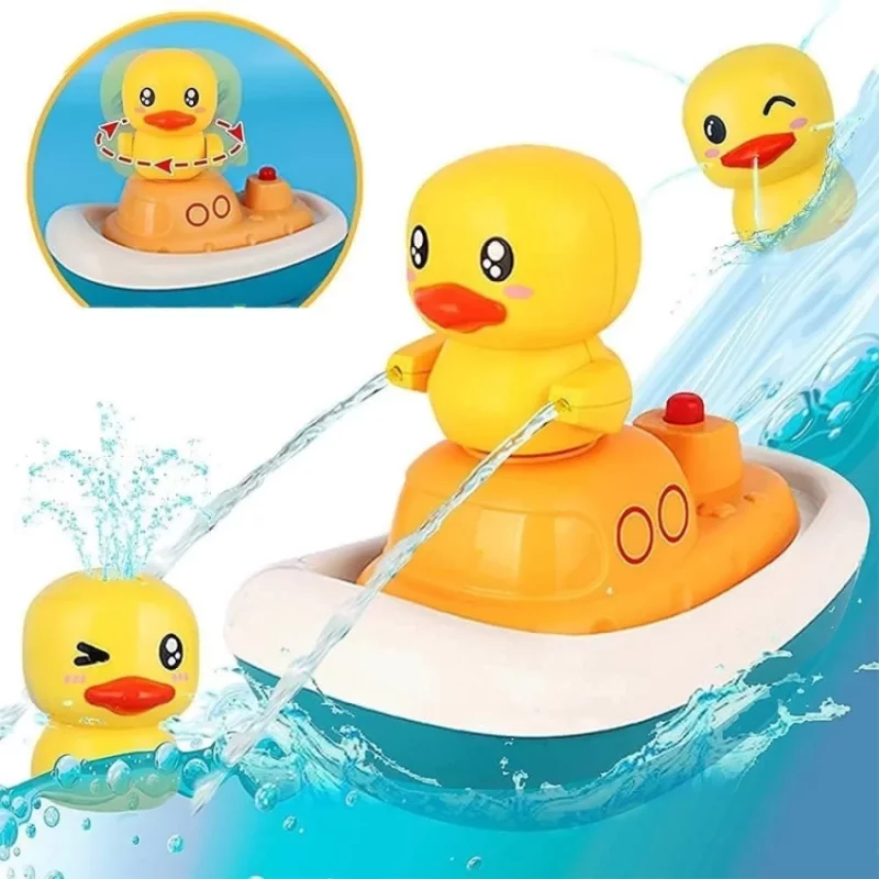 اسباب بازی حمام مدل قایق آب پاش با جوجه اردک 28A-8366