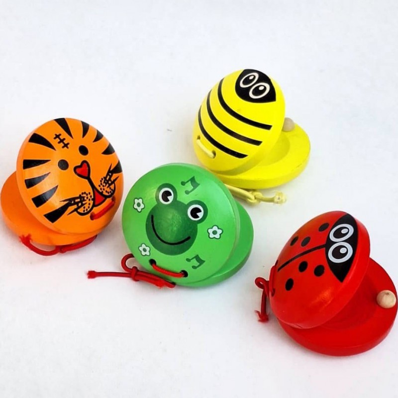 ساز قاشقک انگشتی عروسکی چوبی