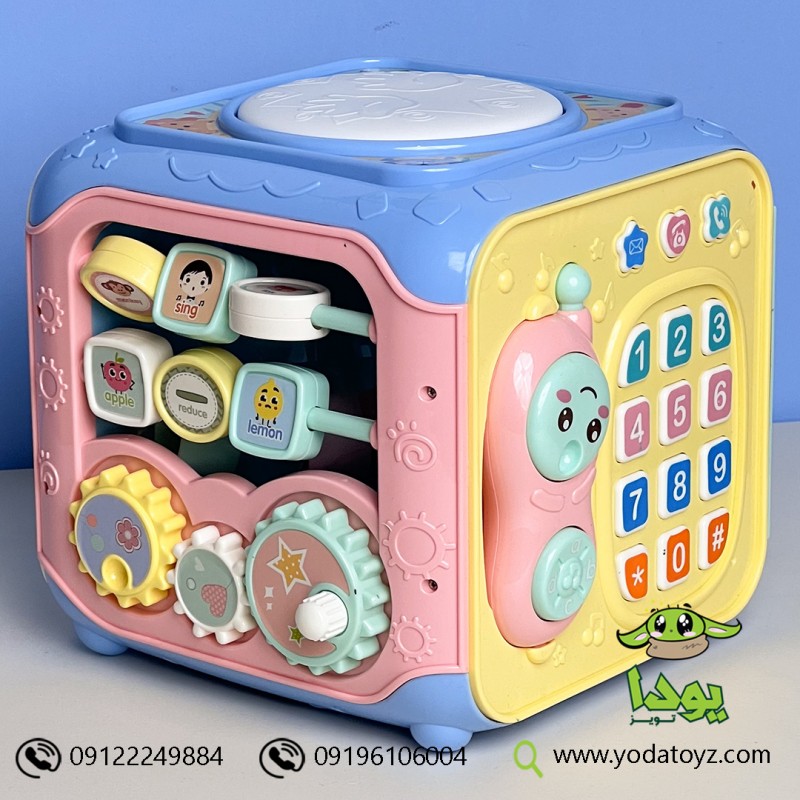 اسباب بازی آموزشی مکعب هوش سایز بزرگ رنگ پاستلی SOBEBEAR YL611